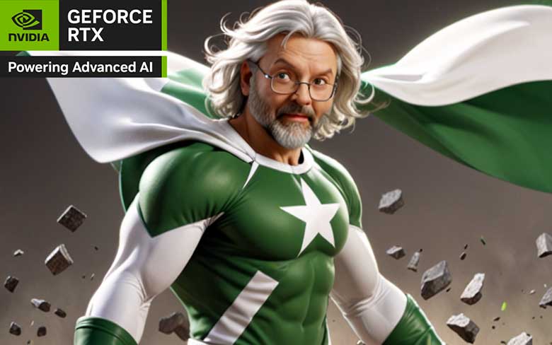 NVIDIA generated image of Adam Lein with a ComfyUI template.