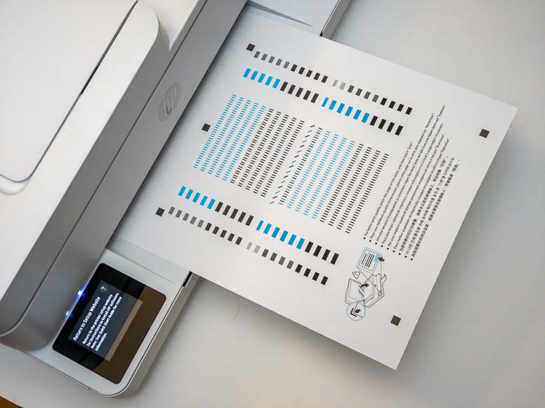 HP-Envy6500-Printer calibration sheet