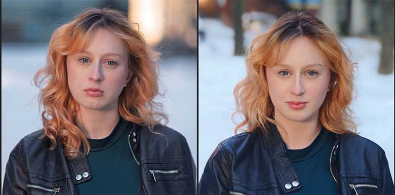 2 photos of Avalon Rayne; 1 with the Xiaomi 17 Ultra and the other with a Nikon D750 & 85mm F1.4 lense