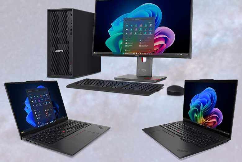 Collage of Lenovo ThinkPad X13 L16 and ThinkstationP4