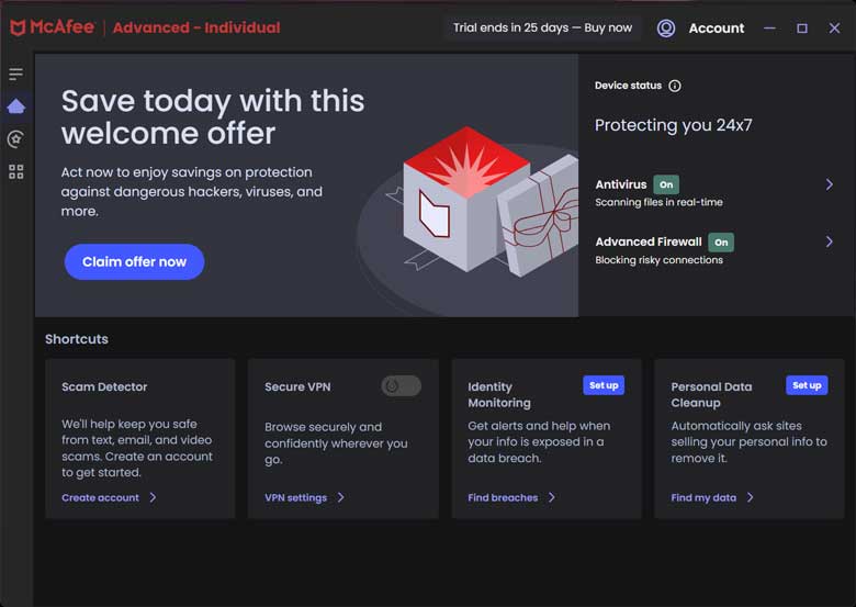 McAfeeTrial-Lenovo screenshot